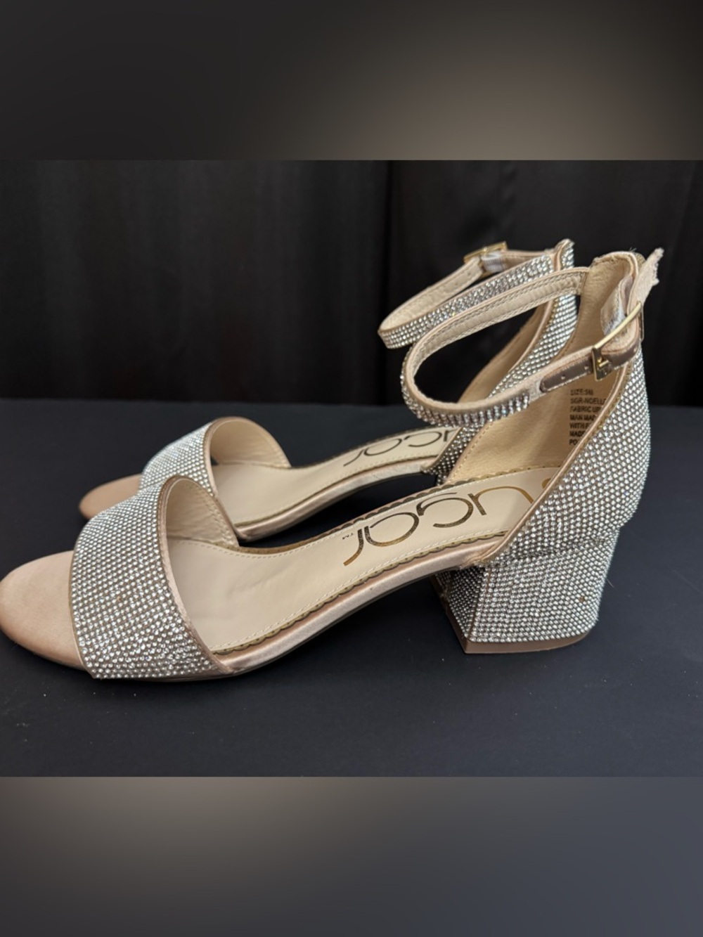 Sugar Blush Rhinestone Ankle-Strap Heels - Picture 7 of 9